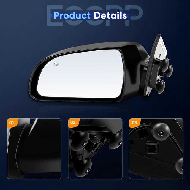 Alt view image 6 of 7 - Side View Mirror Compatible with 2006-2010 for Hyundai Sonata