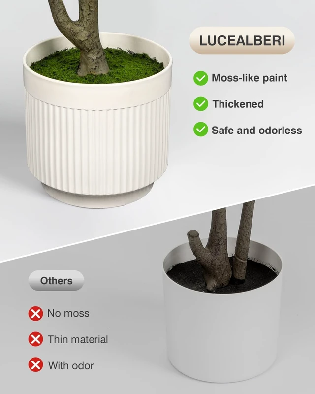 Alt view image 5 of 7 - Artificial Olive Tree 6FT Faux Indoor with Planter&Cotton Basket