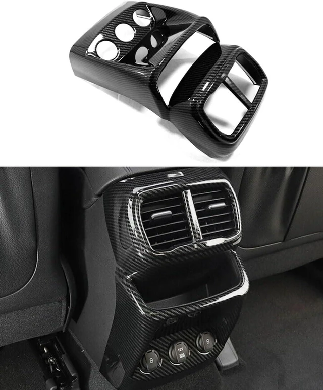 Main image of Car Accessories Fit for Hyundai Santa Fe 2019 2020 2021 2022 2023 ABSCarbon Fiber Interior Rear Air Vent Cover Trim 1PCS Set