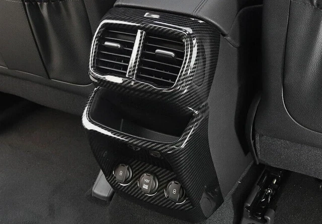 Alt view image 2 of 7 - Car Accessories Fit for Hyundai Santa Fe 2019 2020 2021 2022 2023 ABSCarbon Fiber Interior Rear Air Vent Cover Trim 1PCS Set