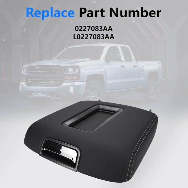 Alt view image 3 of 7 - Center Console Armrest Lid For 14-18 Chevy Silverado & GMC Sierra 1500 2500