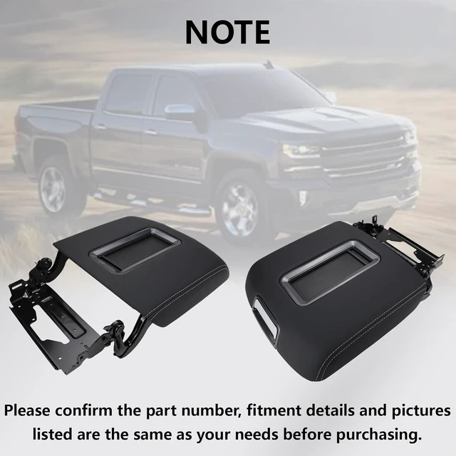 Alt view image 6 of 7 - Center Console Armrest Lid For 14-18 Chevy Silverado & GMC Sierra 1500 2500