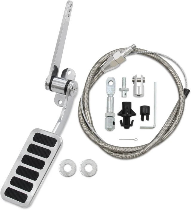 Alt view image 2 of 7 - Throttle Pedal, 2" x 4-1/2" with 24" Sleeve and Cable & Carb Bracket