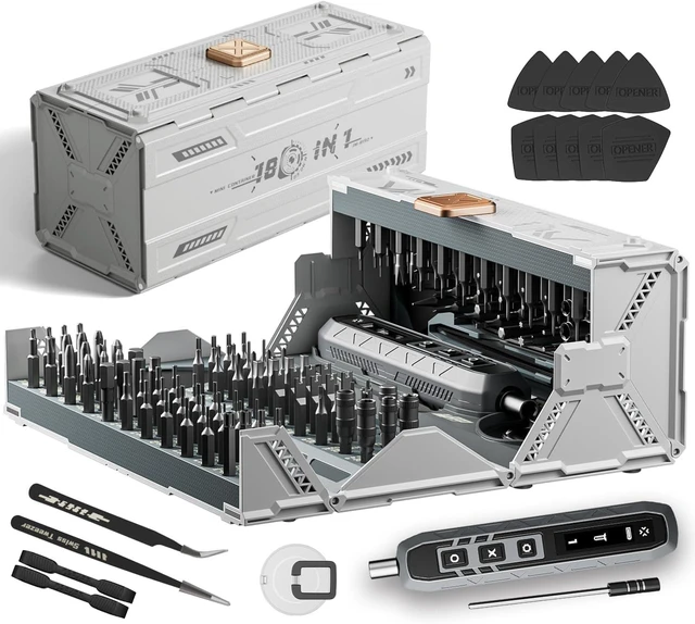 Main image of Electric Screwdriver Set, 181 in 1 Cordless Screwdriver