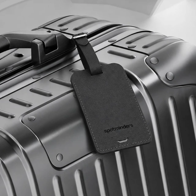 Alt view image 2 of 7 - Spotminders Trackable Luggage Tags for Suitcases, TSA Approved (iOS Only) MFi Certified Rechargeable Luggage Tracker with 1-Year Battery, IPX4, Works with Find My, Sound Alert, No Subscription