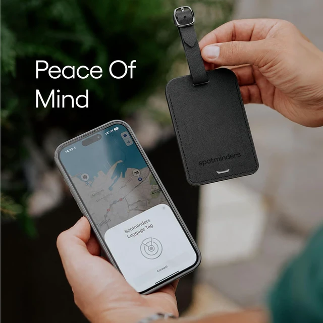 Alt view image 4 of 7 - Spotminders Trackable Luggage Tags for Suitcases, TSA Approved (iOS Only) MFi Certified Rechargeable Luggage Tracker with 1-Year Battery, IPX4, Works with Find My, Sound Alert, No Subscription