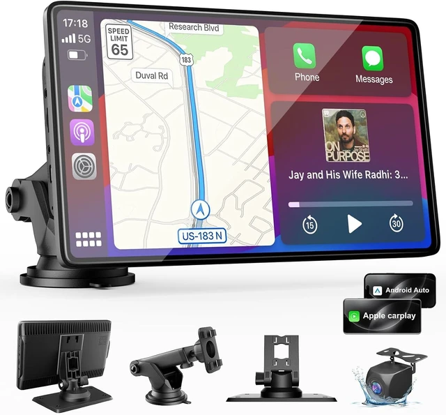 Main image of 9" CarPlay Screen for Car, Wireless CarPlay & Android Auto