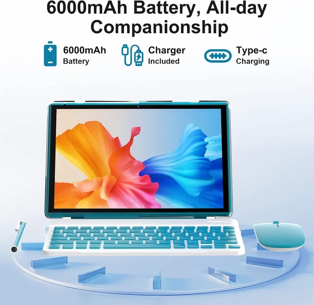 Alt view image 5 of 7 - Android 15 | Tabalet with Keyboard | Tablet 10 inch | 2 in 1 Tablet