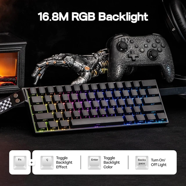 Alt view image 7 of 7 - Aula Mini60 HE PRO Wireless Hall Effect Gaming Keyboard, 4000mAh