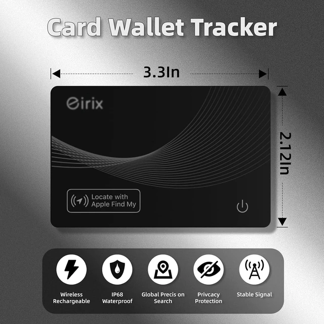 Alt view image 6 of 7 - Smart Wallet Tracker Card - Item Finder for Luggage, Keys & Passport Compatible with Find MySlim, Rechargeable & IP68 Waterproof (4 Black)