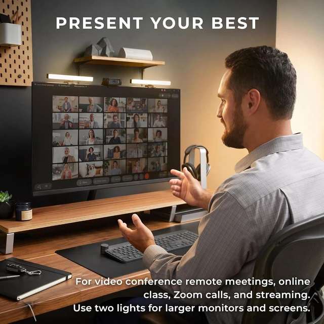 Alt view image 2 of 7 - Video Conference Lighting - Webcam Light for Streaming LED