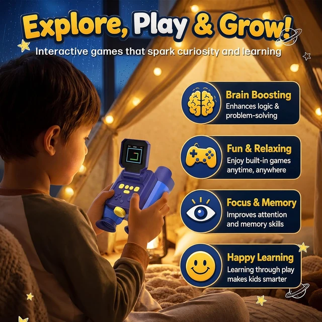 Alt view image 6 of 7 - Binoculars for Kids with Night Vision Camera, 2.4 IPS Screen Kids Telescope
