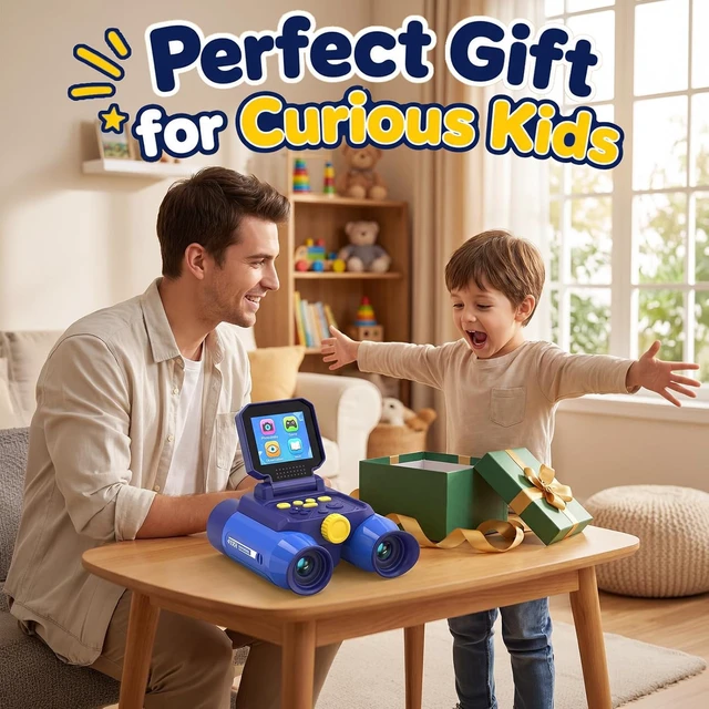 Alt view image 7 of 7 - Binoculars for Kids with Night Vision Camera, 2.4 IPS Screen Kids Telescope