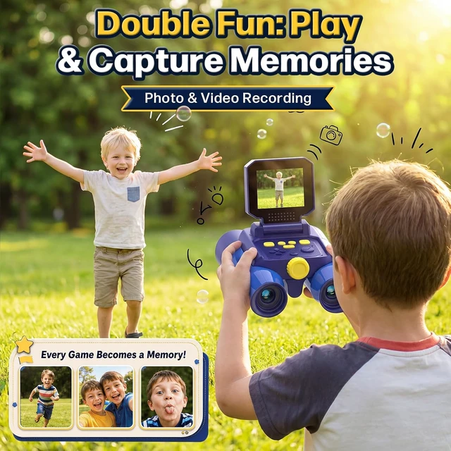 Alt view image 5 of 7 - Binoculars for Kids with Night Vision Camera, 2.4 IPS Screen Kids Telescope
