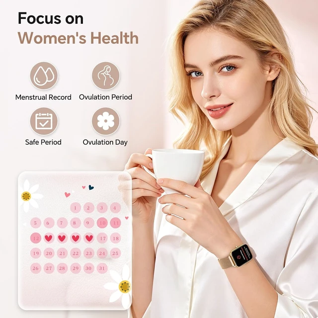 Alt view image 4 of 7 - Smart Watches for Women, 1.85" HD Alexa Built-in Smart Watch for Android Phones & iPhones, Health Tracker with Heart Rate/Blood Oxygen/Sleep Monitor, 120+ Sport Modes Fitness Trackers for Women, Gift