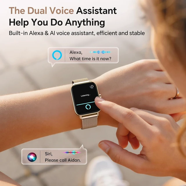 Alt view image 6 of 7 - Smart Watches for Women, 1.85" HD Alexa Built-in Smart Watch for Android Phones & iPhones, Health Tracker with Heart Rate/Blood Oxygen/Sleep Monitor, 120+ Sport Modes Fitness Trackers for Women, Gift
