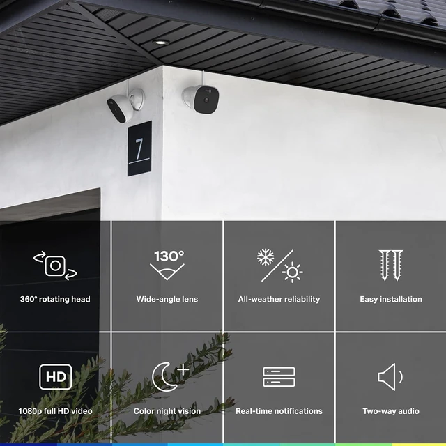 Alt view image 2 of 7 - myQ Smart Outdoor Wired Camera