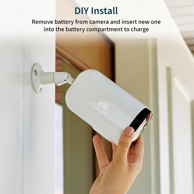 Alt view image 4 of 5 - XL Rechargeable Battery (White), Certified Accessory - Works Pro 3/4/6/6 XL, Floodlight, Ultra 2/3, Pan Tilt Out, Essential Outdoor, Go 2 Cameras