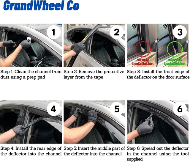 Alt view image 3 of 7 - Window Deflectors Smoke Tinted in-Channel Side Window Vent Visor Deflectors Rain Guards Compatible with Buick Envision 2021-2026 - 4 pcs. GW1047