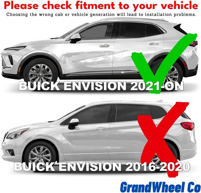 Alt view image 2 of 7 - Window Deflectors Smoke Tinted in-Channel Side Window Vent Visor Deflectors Rain Guards Compatible with Buick Envision 2021-2026 - 4 pcs. GW1047