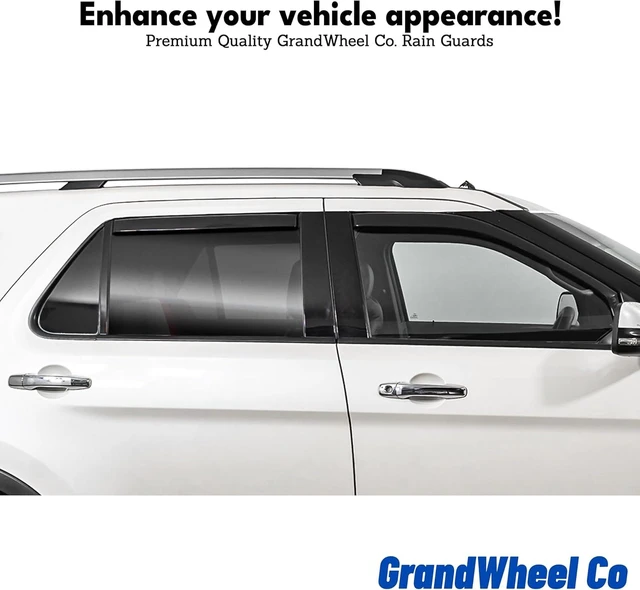 Alt view image 5 of 7 - Window Deflectors Smoke Tinted in-Channel Side Window Vent Visor Deflectors Rain Guards Compatible with Buick Envision 2021-2026 - 4 pcs. GW1047