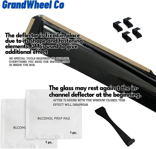 Alt view image 4 of 7 - Window Deflectors Smoke Tinted in-Channel Side Window Vent Visor Deflectors Rain Guards Compatible with Buick Envision 2021-2026 - 4 pcs. GW1047