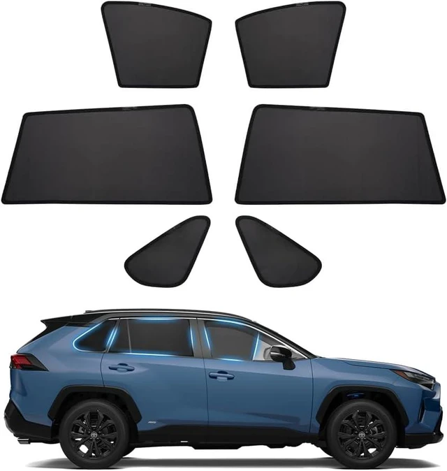 Main image of Car Window Shades for Toyota RAV4 2019-2025 Accessories Side Rear Window Covers Sunshade Magnetic Breathable Mesh Car Priavcy Sun Shades Curtains for Camping, Baby, Napping 6PCS