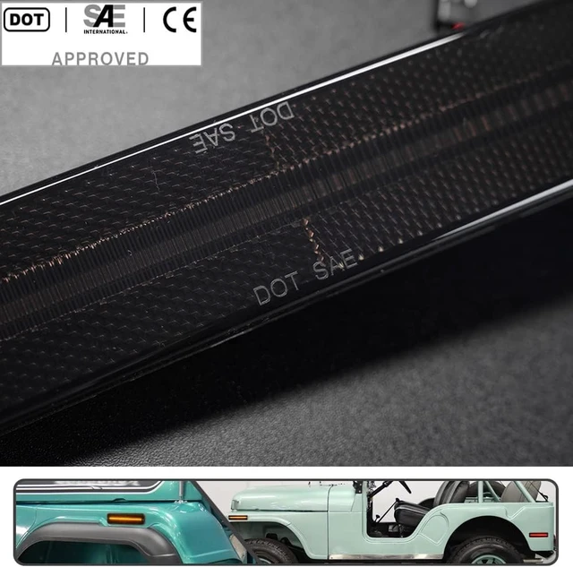 Alt view image 3 of 7 - Amber/Red LED Side Marker Lights for J'eep CJ-5 CJ-6 CJ-7 Cherokee SJ