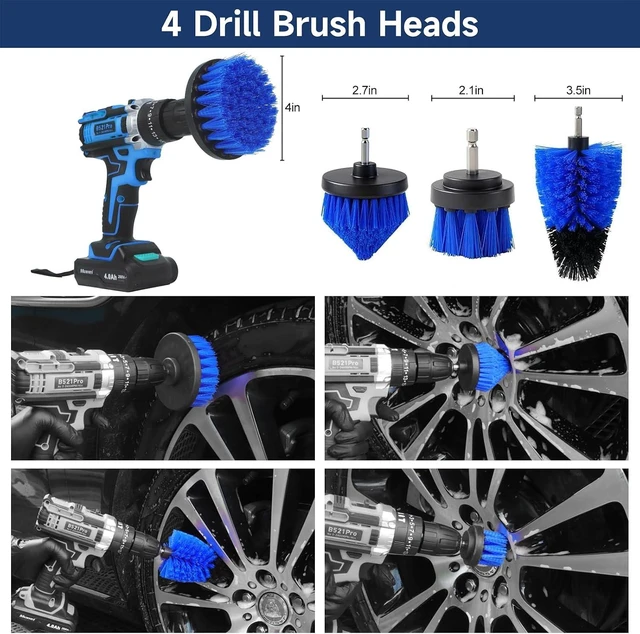 Alt view image 4 of 7 - 53 Pcs Car Detailing Kit, Car Cleaning Kit with 8000Pa Handheld Car Vacuum, Drill Brushes and Foam Gun, Car Wash Kit with Interior & Exterior Detailing Supplies for Cars, Trucks, SUVs