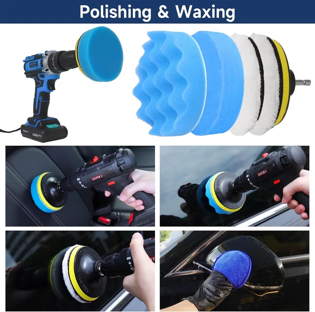 Alt view image 5 of 7 - 53 Pcs Car Detailing Kit, Car Cleaning Kit with 8000Pa Handheld Car Vacuum, Drill Brushes and Foam Gun, Car Wash Kit with Interior & Exterior Detailing Supplies for Cars, Trucks, SUVs