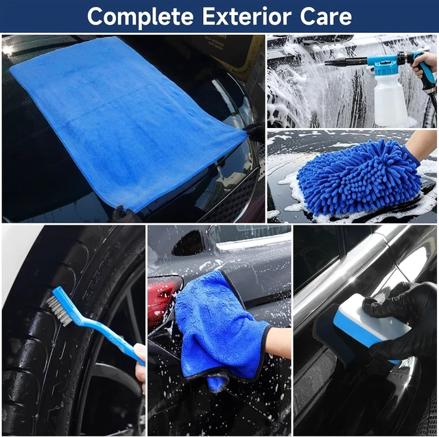 Alt view image 6 of 7 - 53 Pcs Car Detailing Kit, Car Cleaning Kit with 8000Pa Handheld Car Vacuum, Drill Brushes and Foam Gun, Car Wash Kit with Interior & Exterior Detailing Supplies for Cars, Trucks, SUVs