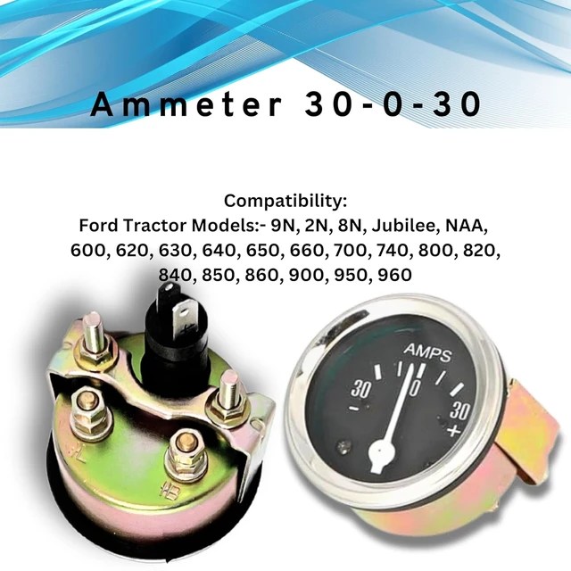 Alt view image 5 of 7 - Fits in Ford Tractor Tachometer & Gauge Set Oil Pressure, Temp & Amp