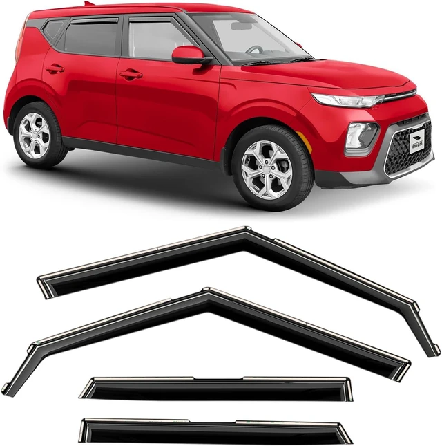 Main image of in-Channel Extra Durable Rain Guards for Kia Soul 2020-2026, Window Deflectors, Vent Window Visors, 4 Pieces - 200847