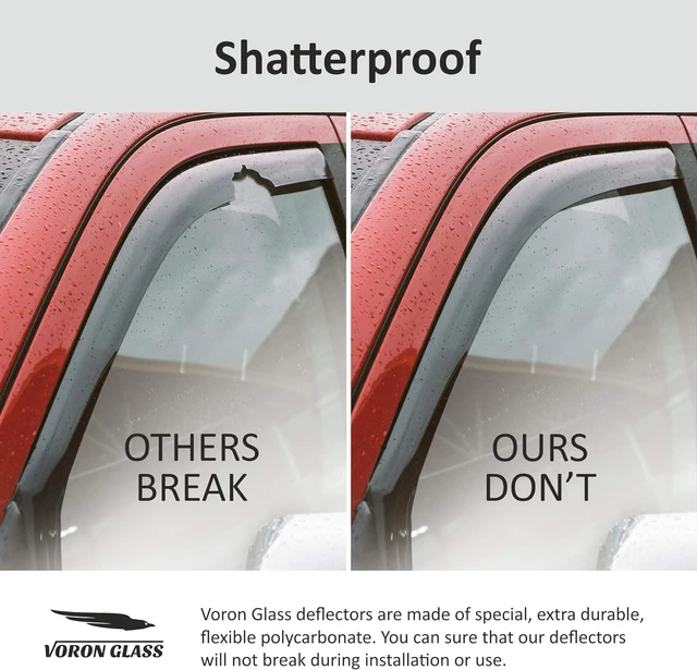 Alt view image 3 of 7 - in-Channel Extra Durable Rain Guards for Nissan Frontier 2022-2026 Crew Cab, Window Deflectors, Vent Window Visors, 4 Pieces - 200457
