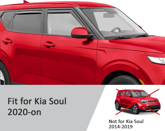 Alt view image 5 of 7 - in-Channel Extra Durable Rain Guards for Kia Soul 2020-2026, Window Deflectors, Vent Window Visors, 4 Pieces - 200847