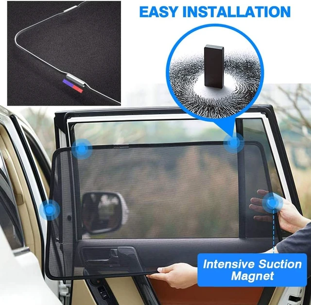 Alt view image 2 of 6 - Car Window Shades for Toyota RAV4 2019-2025 Accessories Side Rear Window Covers Sunshade Magnetic Breathable Mesh Car Priavcy Sun Shades Curtains for Camping, Baby, Napping 6PCS