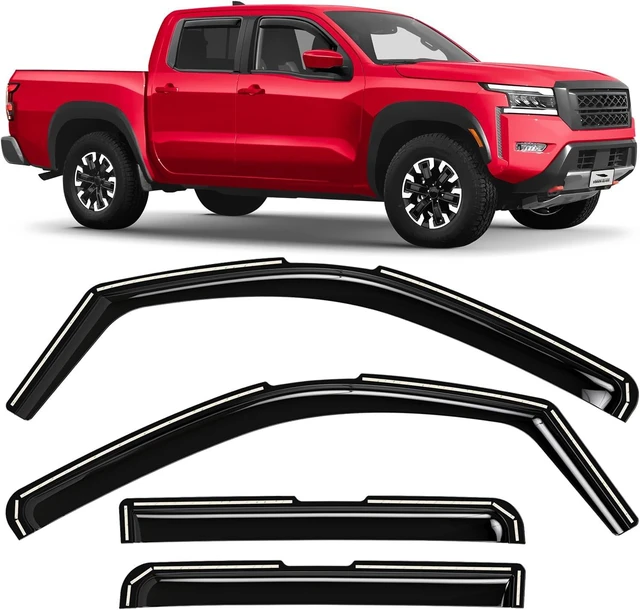 Main image of in-Channel Extra Durable Rain Guards for Nissan Frontier 2022-2026 Crew Cab, Window Deflectors, Vent Window Visors, 4 Pieces - 200457