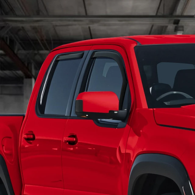 Alt view image 2 of 7 - in-Channel Extra Durable Rain Guards for Nissan Frontier 2022-2026 Crew Cab, Window Deflectors, Vent Window Visors, 4 Pieces - 200457