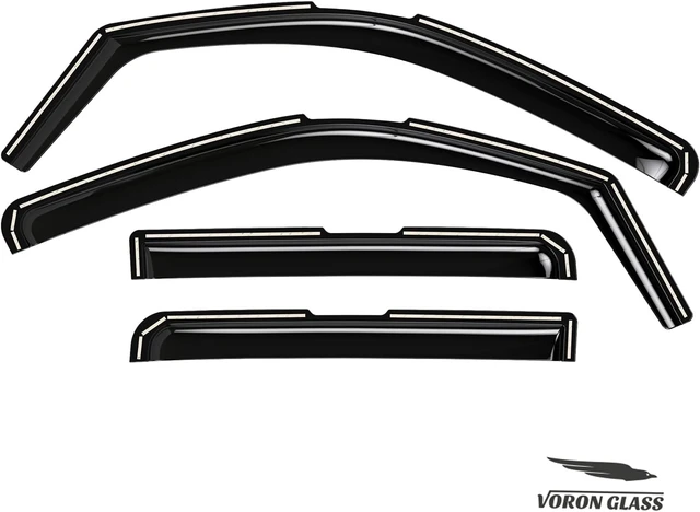 Alt view image 7 of 7 - in-Channel Extra Durable Rain Guards for Nissan Frontier 2022-2026 Crew Cab, Window Deflectors, Vent Window Visors, 4 Pieces - 200457