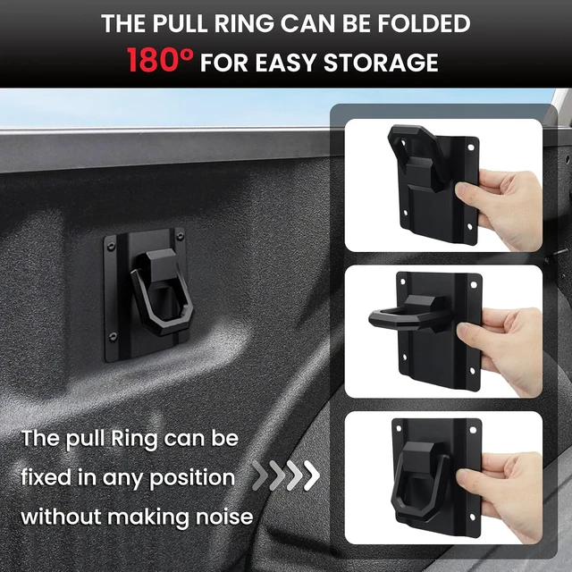 Alt view image 3 of 7 - Tie Down Anchors for F150/Raptor/F250 F350 F450 F550 Black 4PCS