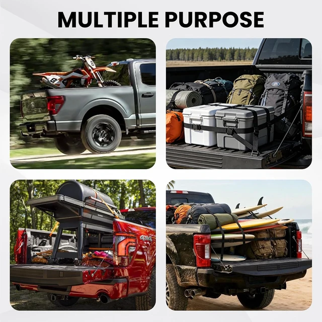 Alt view image 7 of 7 - Tie Down Anchors for F150/Raptor/F250 F350 F450 F550 Black 4PCS