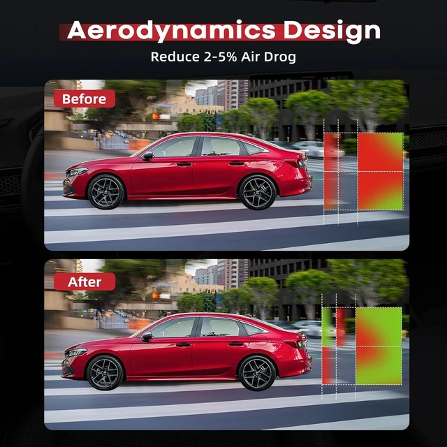Alt view image 2 of 6 - Rear Spoiler Wing Compatible with 2022 2023 2024 2025 2026 Honda Civic Sedan Sport Rear Trunk Spoiler Wing Lip for Honda Civic Sedan Accessories (Glossy Black)
