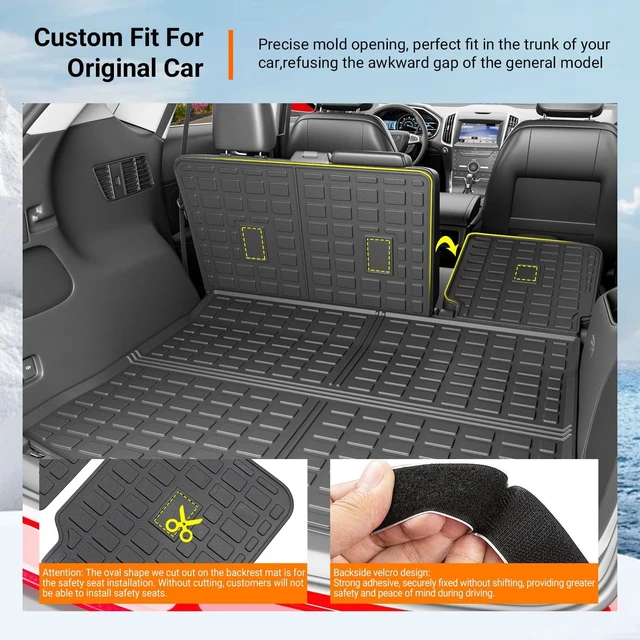 Alt view image 2 of 6 - Cargo Mat & Backrest Mat Compatible with 2015-2024 Ford Edge