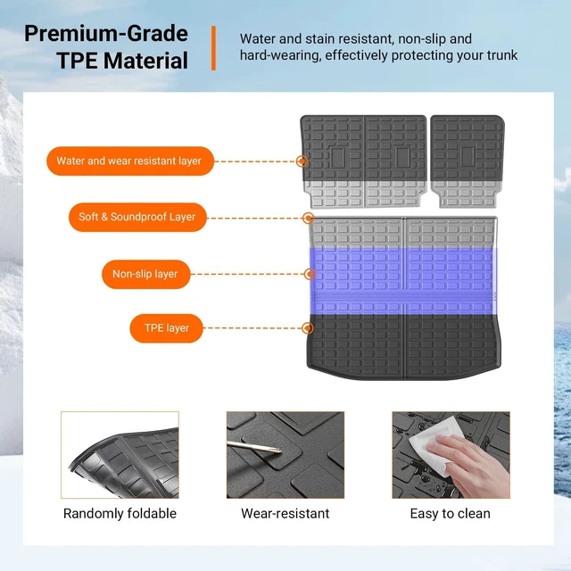 Alt view image 5 of 6 - Cargo Mat & Backrest Mat Compatible with 2015-2024 Ford Edge