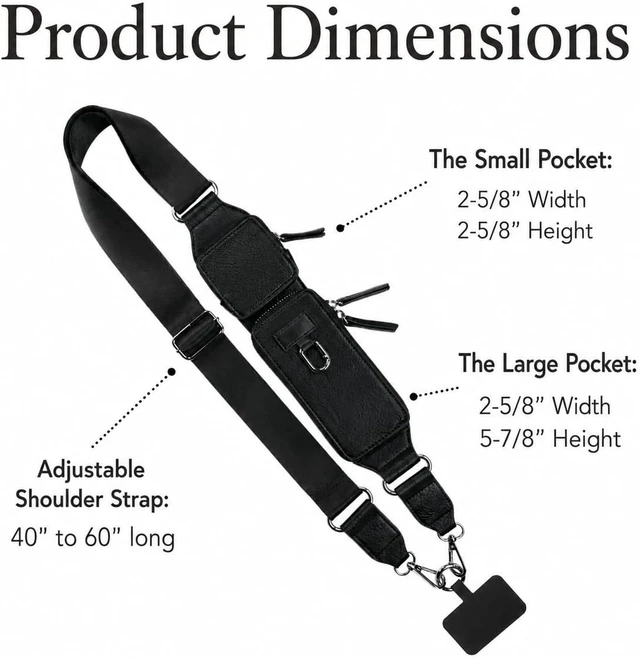 Alt view image 7 of 7 - Zip & Clip Phone Crossbody, Vegan Leather