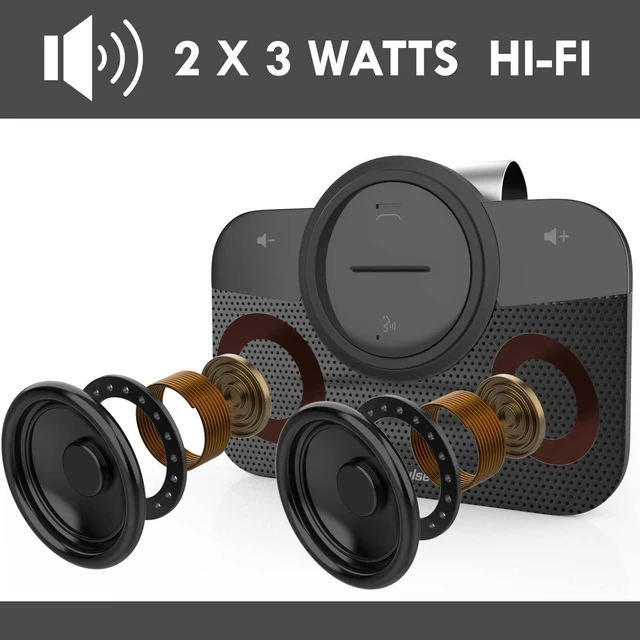 Alt view image 6 of 7 - Car Speakerphone B-PRO 2B Hands-Free kit, 6W Hi-Fi Speakers, with Bluetooth Automatic multipoint Cellphone Connection