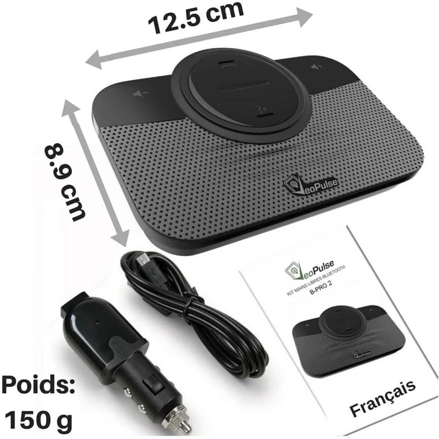 Alt view image 7 of 7 - Car Speakerphone B-PRO 2B Hands-Free kit, 6W Hi-Fi Speakers, with Bluetooth Automatic multipoint Cellphone Connection