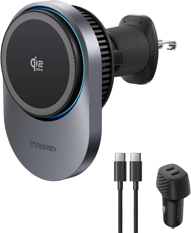 Main image of Magnetic Car Mount Charger Lite Qi2 25W Charging with TEC Cooling