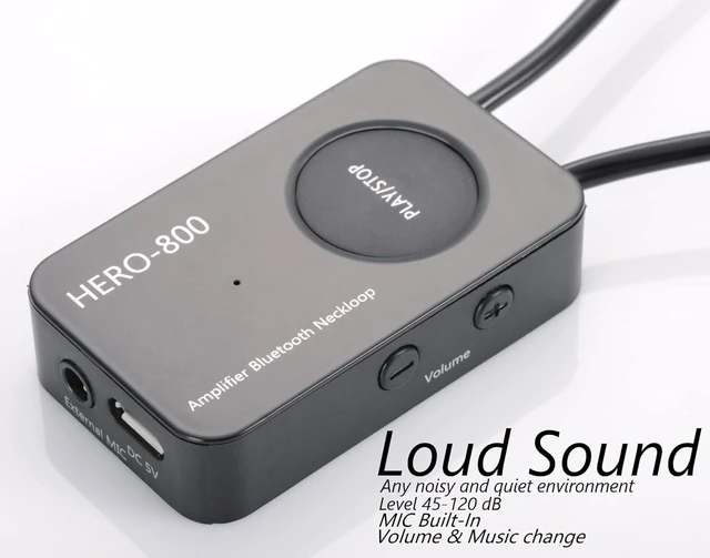 Alt view image 4 of 5 - Loud Sound 45-100dB 35 inch Amplifier Bluetooth Neckloop Aids T-coil with CIC Spy Earpiece