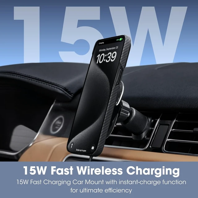 Alt view image 2 of 7 - for Qi2 MagSafe Car Mount Charger with NFC Feature, 360° Rotation